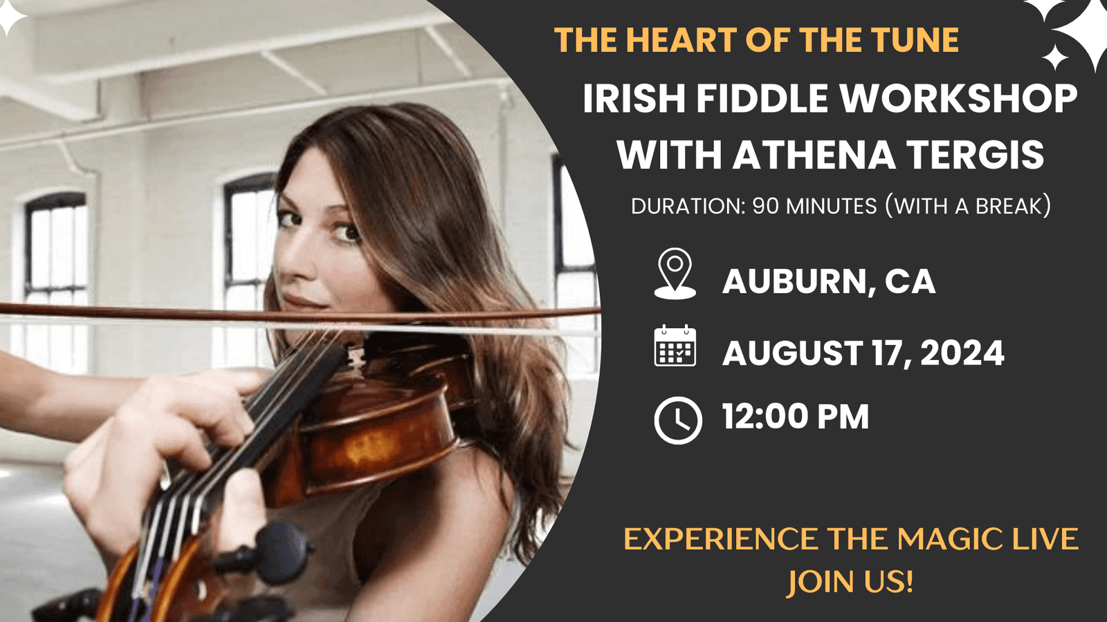 The Heart of the Tune: Irish Fiddle Workshop with Athena Tergis